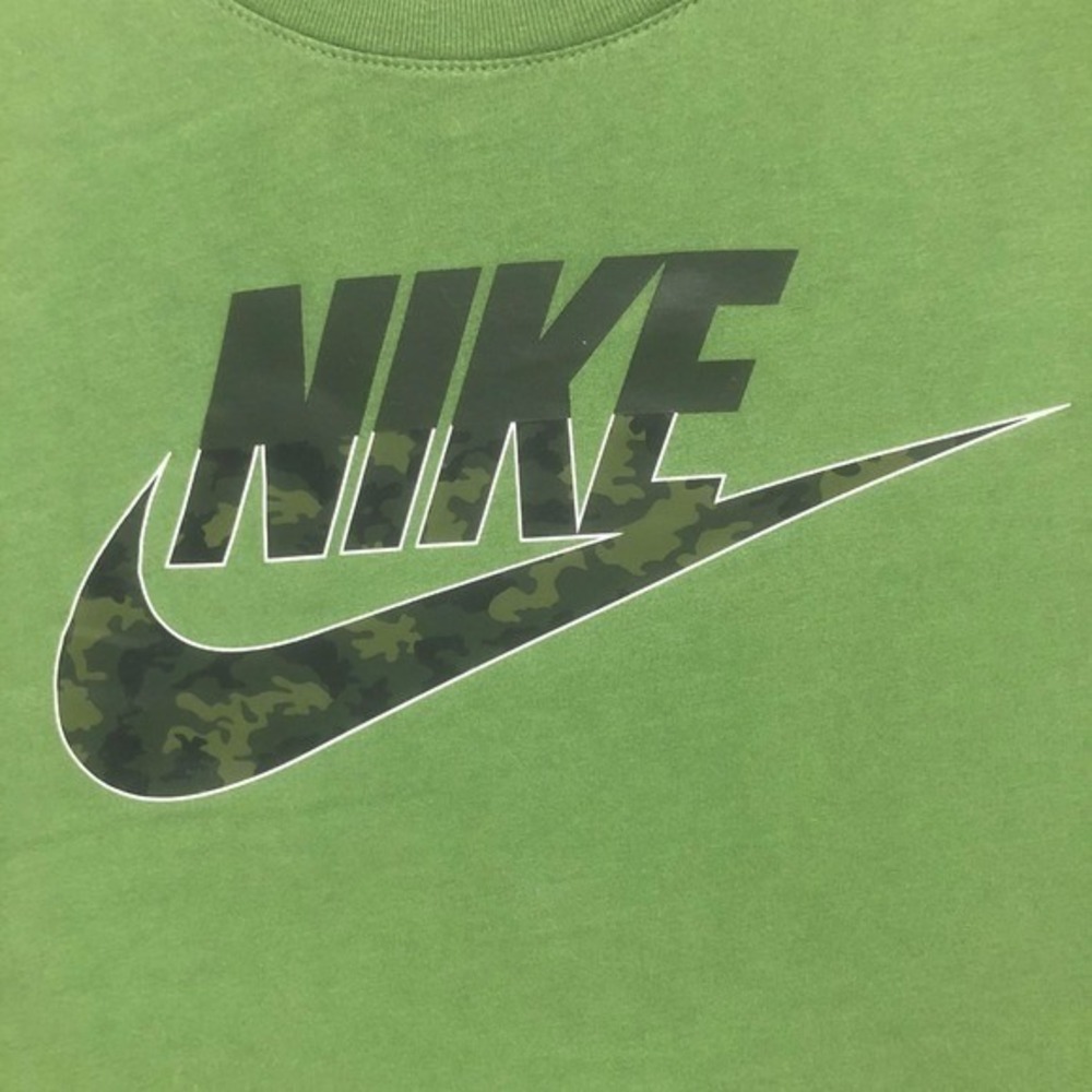 Nike The Nike Tee T-Shirt Camo Logo Green Casual Top Men's Size XXL